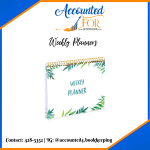 Weekly planner plants